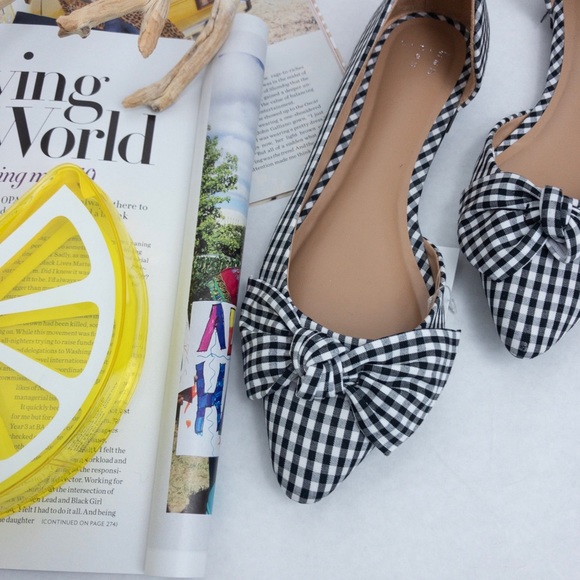 ❕a new day • gingham checked flats - Picture 2 of 8